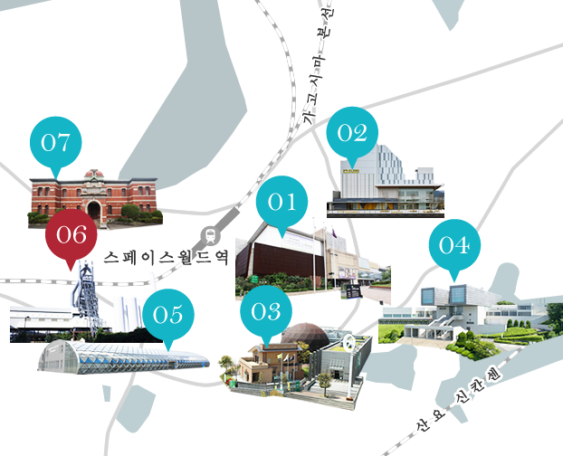 지도 : 히가시다 제1용광로 사적 광장